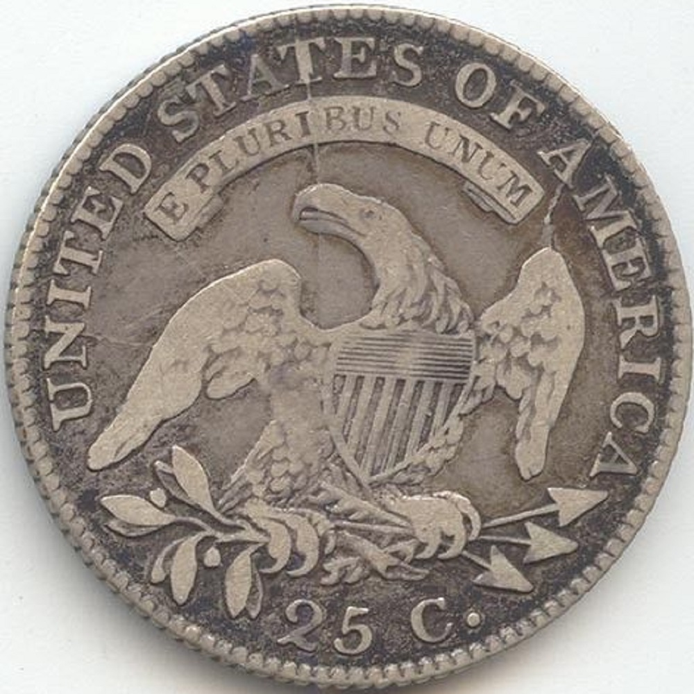 1818-Capped-Bust-Quarter---Browning-6-Shattered-Reverse-Die